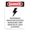 Signmission OSHA Danger Sign, Microwave Radiation, 24in X 18in Decal, 18" W, 24" H, Portrait OS-DS-D-1824-V-1676 - alternate 1